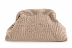 Bolso de Mano Clutch de Terciopelo con Diseño Cruzado