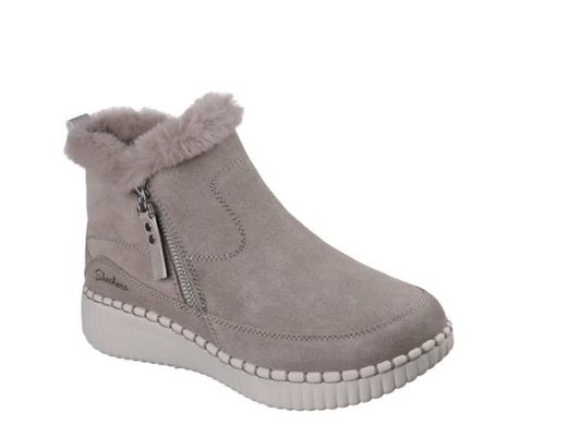 Botines Skechers Relaxed Fit Wilshire Blvd Fresh Zip Marrón Mujer