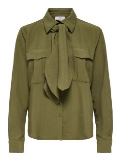 Camisa JDY Harper L/S Scarf Detail de Manga Larga Mujer