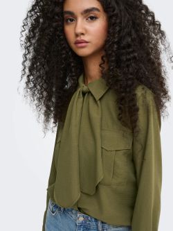 Camisa JDY Harper L/S Scarf Detail de Manga Larga Mujer