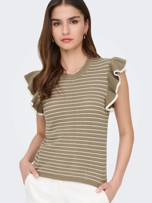 Jersey de punto JDY Carice con volantes