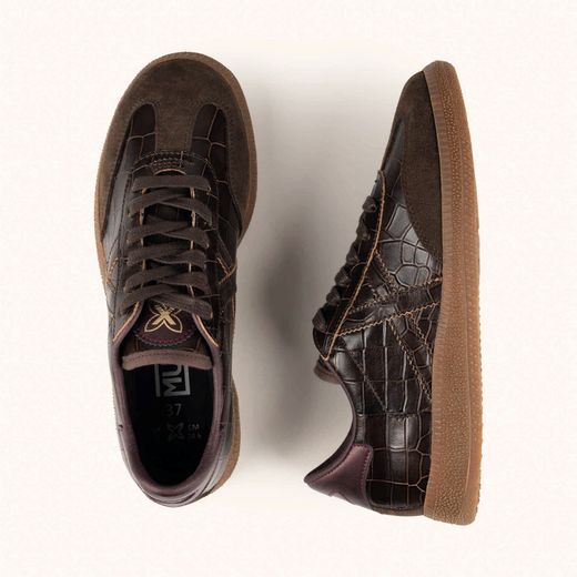 Sneakers Munich Barru 249 Marrón Oscuro y Bronce