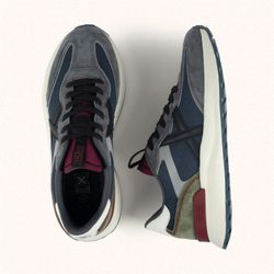 Sneakers Munich Dynamix 19 Gris, Azul y Burdeos hombre
