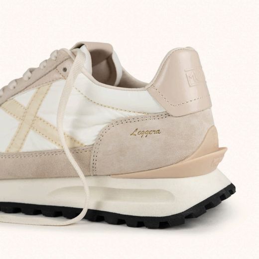 Sneakers Munich Leggera Wmn 05 Blanco, Arena y Crema