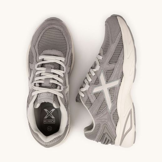 Sneakers Munich M2000 07 Gris Antracita y Gris Claro