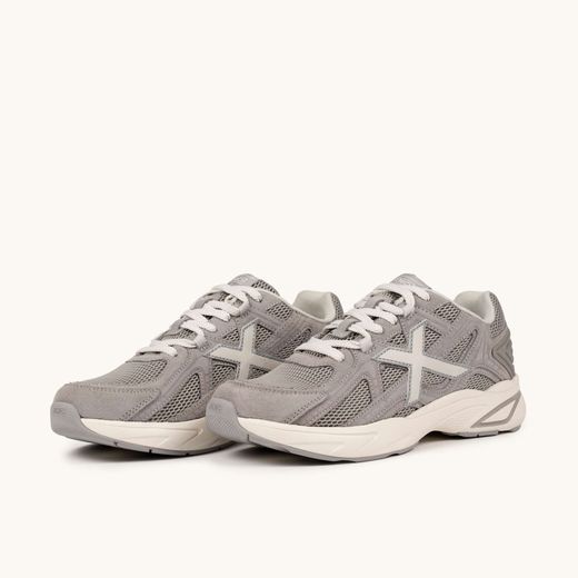 Sneakers Munich M2000 07 Gris Antracita y Gris Claro
