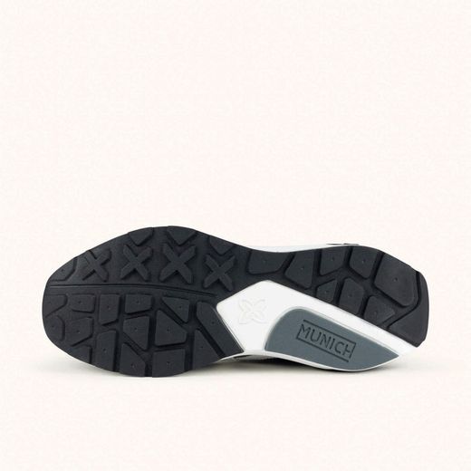 Sneakers Munich Quick 03 Gris Azulado y Blanco