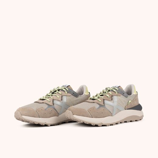 Sneakers Munich Shibuya 37 Beige, Gris y Amarillo