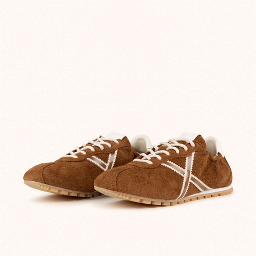 Sneakers Munich Slim 01 Marrón y Blanco