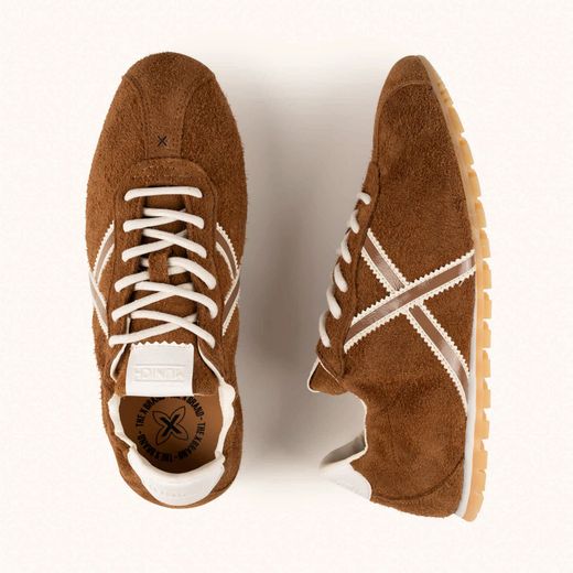 Sneakers Munich Slim 01 Marrón y Blanco