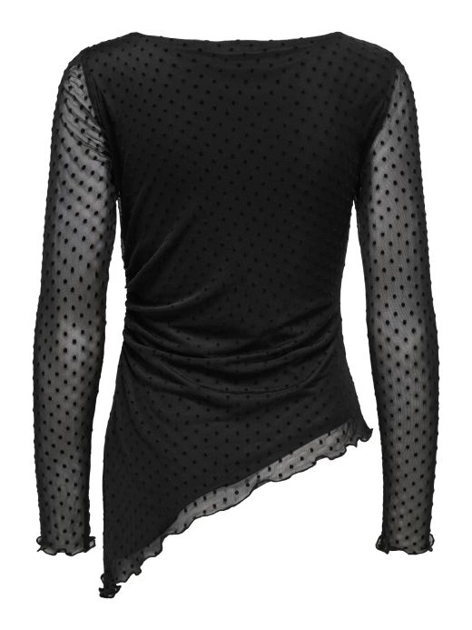 Top JDY Avelon L/S Flock Asymmetric JRS mujer